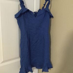 Lulu's Midnight blue ruffled bodycon dress size xs